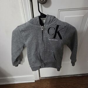 Calvin Klein Jeans Kids Gray Zip-Up Hoodie 6